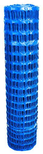 UvV Absperrzaun Fangzaun blau, Rolle 50 Meter, 1 m hoch, Absperrnetz, Maschenzaun, Bauzaun Rolle Kunststoff Extra Reissfest, 150 gr (7,5 kg)