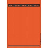 Leitz PC-beschriftbare Rückenschilder selbstklebend für Standard- und Hartpappe-Ordner, 125 Stück, Langes und schmales Format, 39 x 285 mm, Papier, rot, 16880025