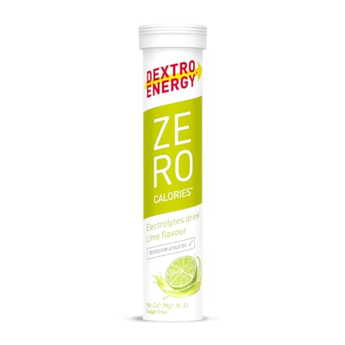 Dextro Energy Elektrolyt Tabletten | 12x20 Brausetabletten | Limetten Geschmack | Zero Calorie Drink | Mineralstoff Tabletten | Vegan & Zuckerfrei