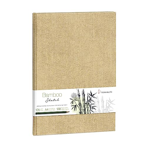 Hahnemühle Skizzenbuch Bamboo 105g/m², DIN A4, 64 Blatt, Portraitformat, naturweiß