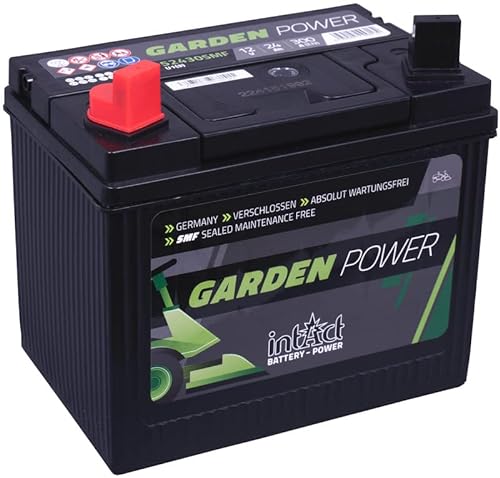 intAct Garden-Power 52430SMF, 12V 24Ah 300A, C60-N30-A, Batterie für Aufsitzrasenmäher, Rasentraktoren und andere Kommunalfahrzeuge