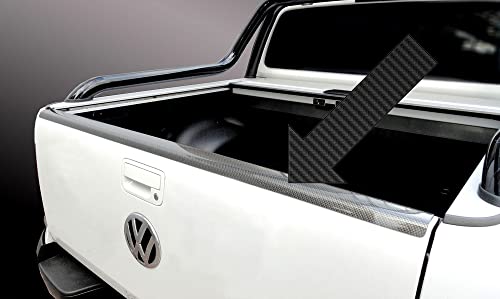 Richard Grant Mouldings Ltd. Exklusive Sonderanfertigung RGM Passform Heckklappen Schutzleiste ABS in Carbon-Look passend für VW Amarok ab Baujahr 2010- BRC9114