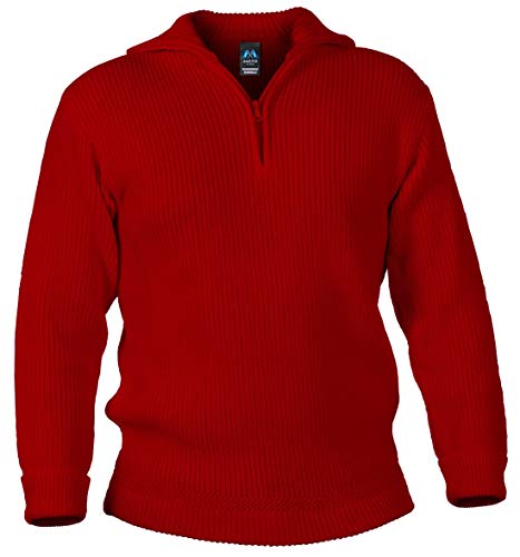 Blauer Peter - Troyer - Pullover - Schurwolle - 9 Farben, Farbe:Rot, Größe:52