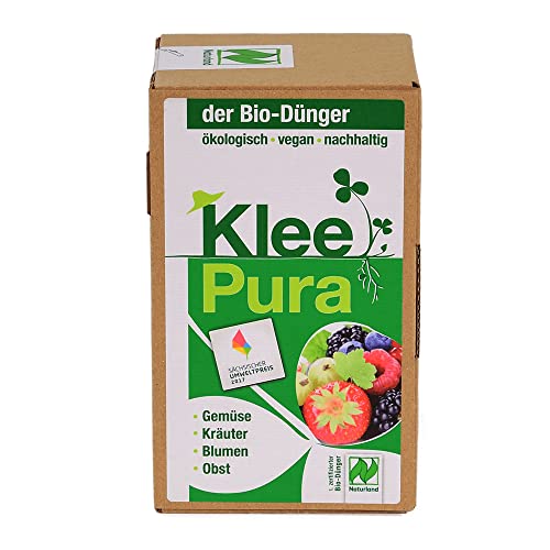 KleePura Bio-Dünger | 0,75-22,5 kg | NATURLAND zertifizierter Universaldünger für Gemüse, Kräuter, Blumen & Obst | tier- & kinderfreundlich | Veganer Kleedünger aus 100% Bio-Klee