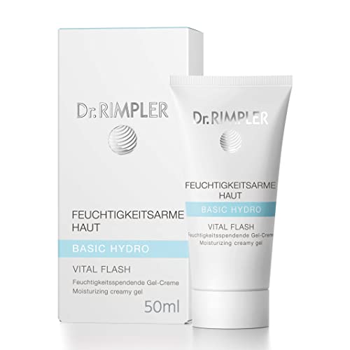 Dr. Rimpler Vitale Feuchtigkeitspflege für jeden Hauttypen"Hydro vital Flash" I Leichte Gesichts-Creme für einen frischen Teint I Pflege-Gel, 50ml