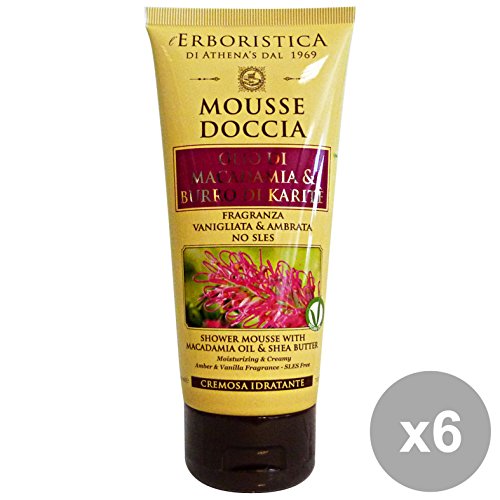 Set 6 erboristica Dusche Mousse macadamia-karite 200 ml. Seifen und Kosmetik