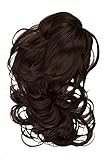 Solida Kunsthaarteil"Sharon" auf Haarklammer, Two in One, Variante gestuft: Länge ca. 45 cm, Variante glatt: ca. 30 cm, 1 Stück, 6- dunkelbraun
