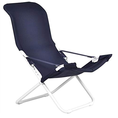 Sessel für Sonnenliege Fiesta 4 Positionen blau weiß Made in Italy