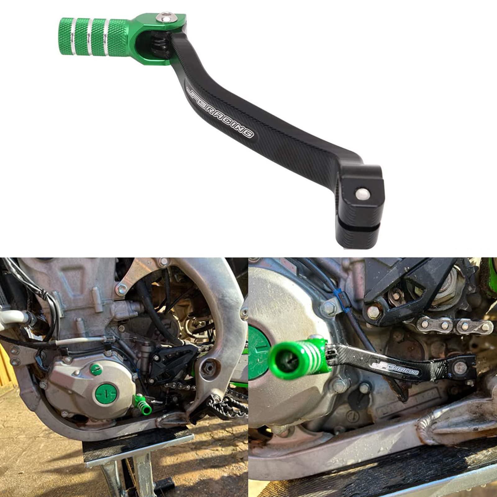 An Xin CNC Billet Aluminium Grün Gangschaltung Pedal Shift Lever Arm für Motorrad Kawasaki KX250F 09-20