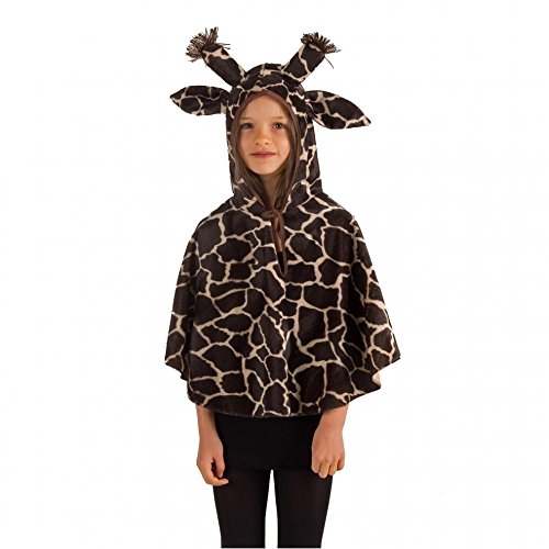 Giraffen Kostüm für Kinder Gr. 128 braun-gefleckt Tier Fasching Tierkostüm Karneval