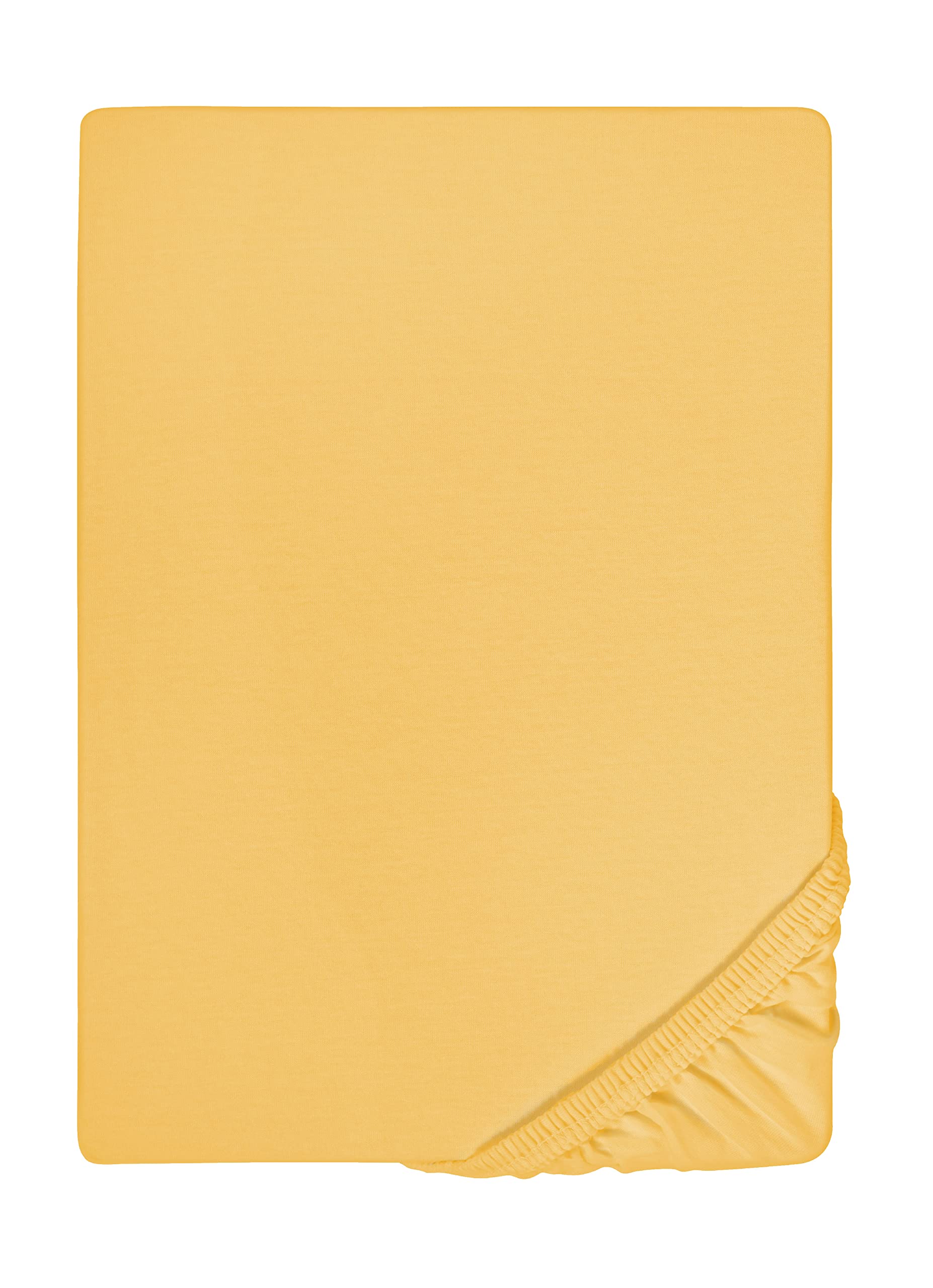 biberna Jersey-Elastic-Spannbetttuch 0077866 gelb 1x 180x200 cm - 200x220 cm