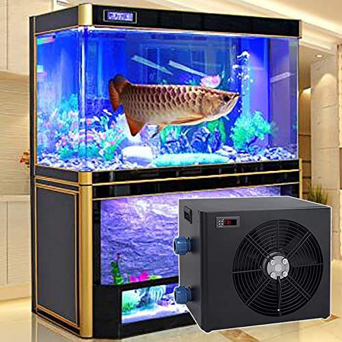 thickvalley Aquarienkühler, 1/10 HP 160L / 300L / 500L / 1000L Hydrokultur-Wasserkühler mit HD-Display-Temperatureinstellung und eingebautem Lüfter, für die Fisch-Axolotl-Korallen-Garnelenzucht,1000L