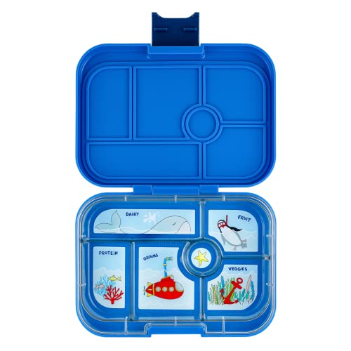 yumbox Original M Lunchbox - Brotdose 6 Fächer, mittelgroß | Bento Box für Kindergarten Kinder, Schule, Erwachsene (Surf Blue)