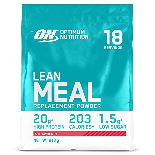 Optimum Nutrition Lean Meal Replacement, Protein-Pulver mit Vitaminen und Mineralien, Molkenprotein, Diät-Protein-Pulver, Erdbeergeschmack, 18 Portionen, 918 g