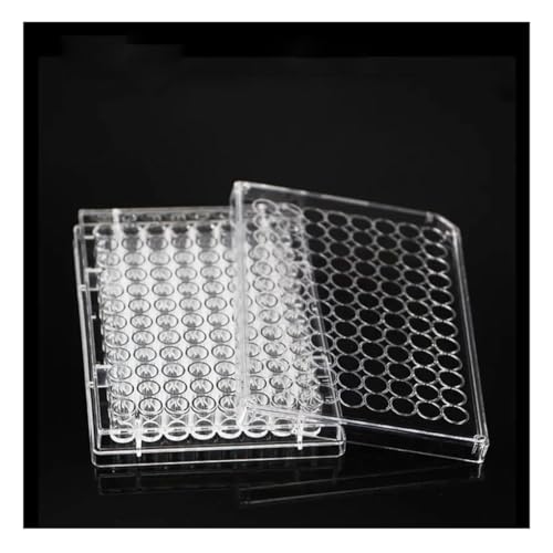 Mikroskop-Zubehör-Kit 10 Stück Einweg-Zellkulturplatten mit 6/12/24/48/96 Löchern Mikroskopische Objektträger (Size : 96 hole)