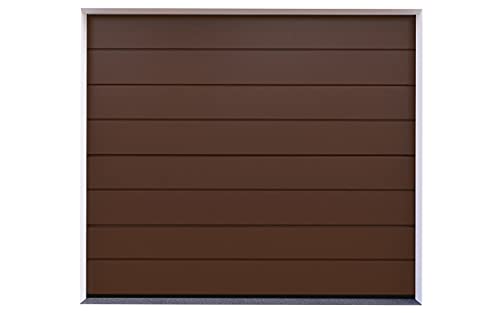 DoorHan Sektional Garagentor mit Stecker | zu Selbstmontage | Größen wählbar | 5 Farben (2500 x 2030 RAL 8014 Sepiabraun)