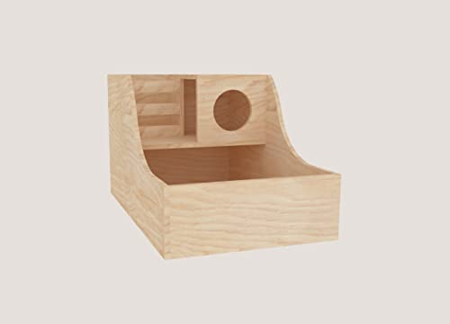 Generiq Sandkasten für Kaninchen aus Holz, zum Versteck für Kleintiere, Spielhaus