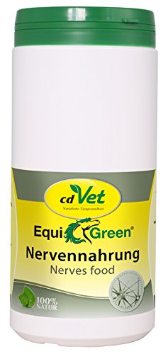 cdVet Naturprodukte EquiGreen Nervennahrung 900 g - Pferd - Ergänzungsfuttermittel - ohne Hafer - Entspannung + Losgelassenheit + Nervenstärke + Zufriedenheit - Nervosität + Angst + Stress -