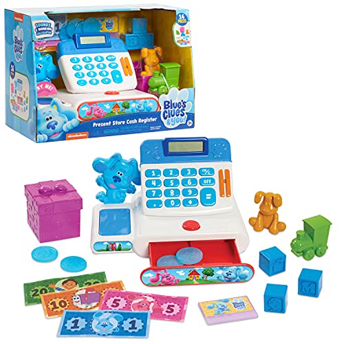 Blue's Clues & You! Present Store Cash Register, 14-teiliges Pretend Play Set with Lights and Sounds, Kids Toys for Ages 3 Up by Just Play