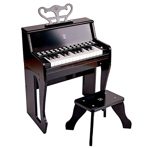 Hape Leuchttasten-Piano mit Hocker und Notenhalter, Musikspielzeug aus Holz, ab 3 Jahren