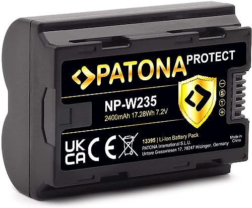 PATONA Protect V1 Akku NP-W235 (2250mAh) ohne Verwendungseinschränkung - kompatibel mit Fuji Fujifilm X-T4