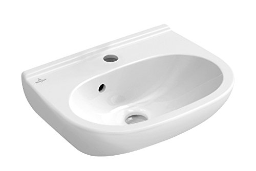 Villeroy & Boch O.novo Handwaschbecken Compact 450 x 350 mm für 3-Loch Armatur, mit Überlauf weiß