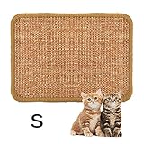 TIEMORE Cat Scratcher Mat, natürliche Sisal Cat Scratching Mat Scratch Pad Katzenschleifklauen zum Schutz von Möbeln
