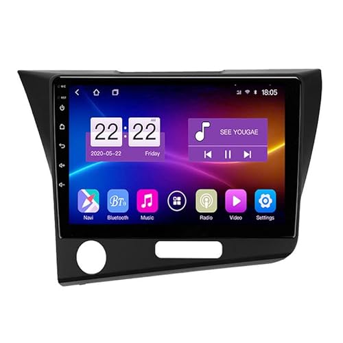 JRKT Android Autoradio Kompatibel Mit Hon-Da CRZ 2010-2016 2 Din Radio GPS Navigation IPS Touchscreen Multimedia Player Unterstützung SWC 4G WiFi Carplay DSP BT(Size:4 core WiFi 1G+16G)