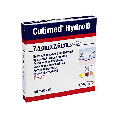 Cutimed Hydro B Hydrokolloidverband 7,5x7,5 cm mit Haftrand,