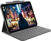 Logitech iPad (10. Generation) Tastatur-Case | Slim Folio mit integrierter kabelloser Tastatur (Grafit) - English Layout