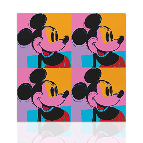 Modernes Wandbild mit Mickey Maus – Leinwand Pop Art Mickey Maus – Gemälde Pop Art Mickey Maus – Bild Pop Art fertig zum Aufhängen, Declea Home Decor