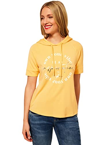 Street One Damen 317601 T-Shirt, Light Sunset Yellow, 36