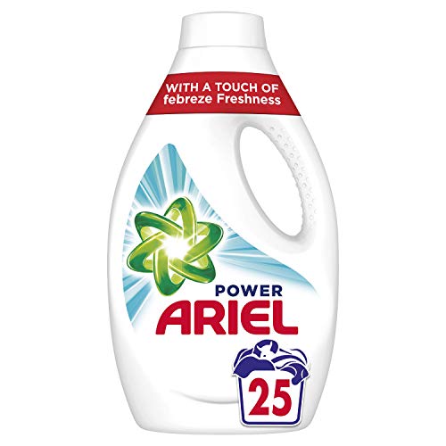 Ariel Febreze Flüssigwaschmittel, Fleckentfernung und intensive Frische, 25 Waschgänge (1,4 l)