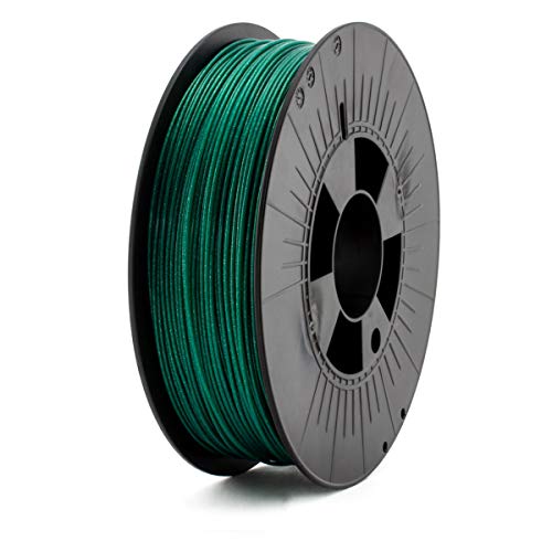 ICE FILAMENTS, PLA Filament, 3D Drucker Filament, 1.75mm, 0.75kg, Metallic Daring Darkgreen (Metallisch Grün)