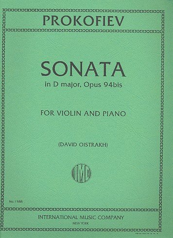Sonata D major opus.94a: for violin and piano