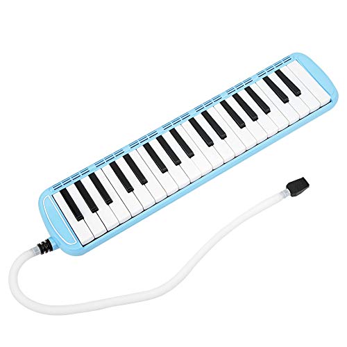 Tragbare Melodica, Melodica Instrument, Keyboard Sopran 37 Tonart für Anfänger Kinder(blue)