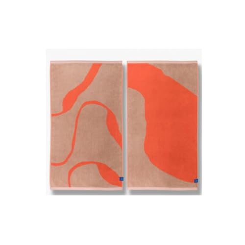 Mette Ditmer NOVA ARTE Guest Towel, 2-Pack W40 x L55 cm Latte/Orange [Set]