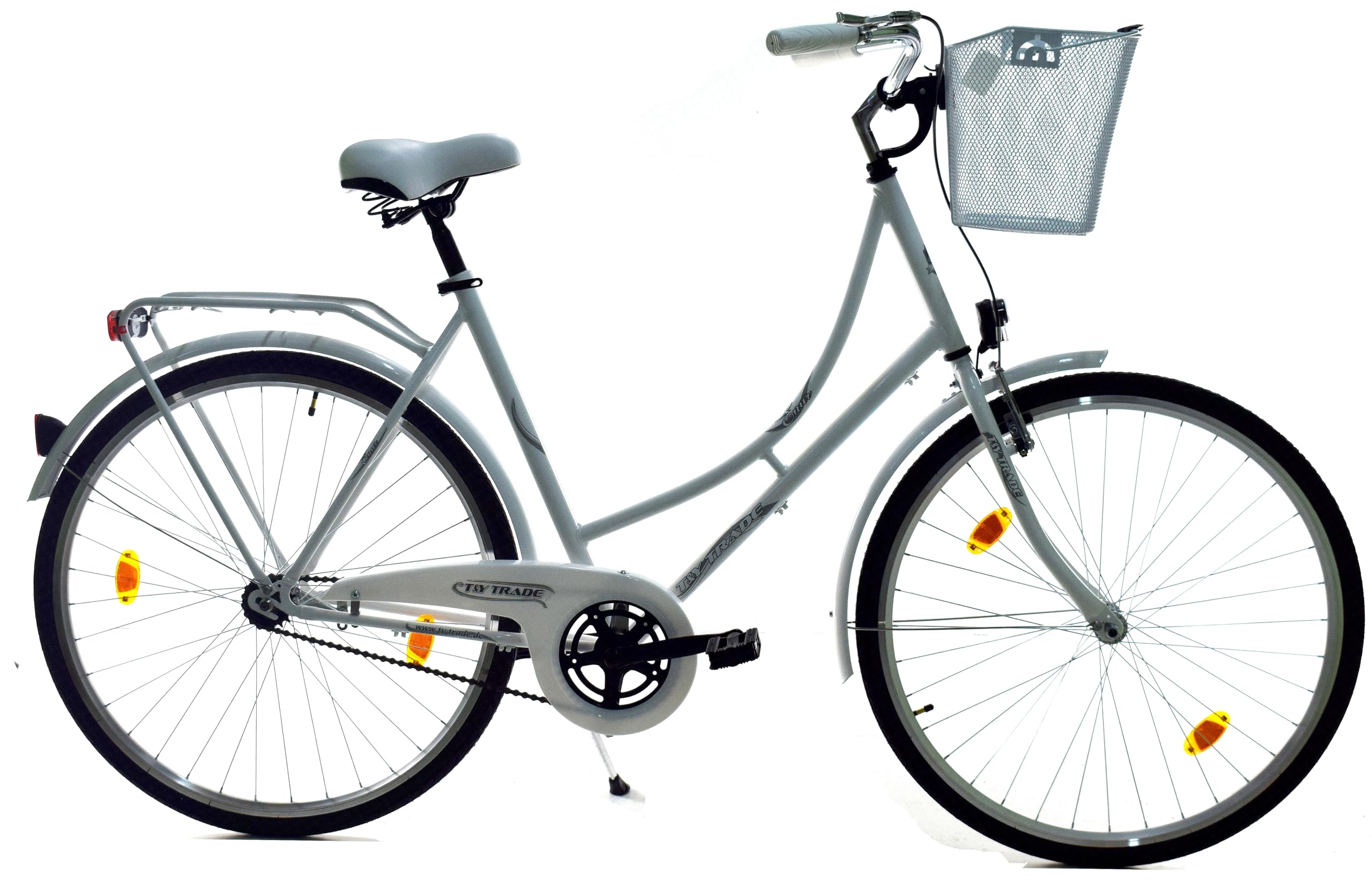 T&Y Trade 28 Zoll Damen Holland City Rad Fahrrad Bike CITYFAHRRAD DAMENFAHRRAD HOLLANDFAHRRAD HOLLANDRAD Rücktrittbremse 1 Gang Beleuchtung STVO Rücktritt Enur Weiß