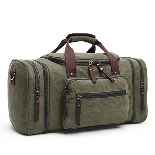 SSWERWEQ Handtasche Canvas Travel Duffle Bag Large Capacity Travel Bag Travel Tote Bag (Color : Green)
