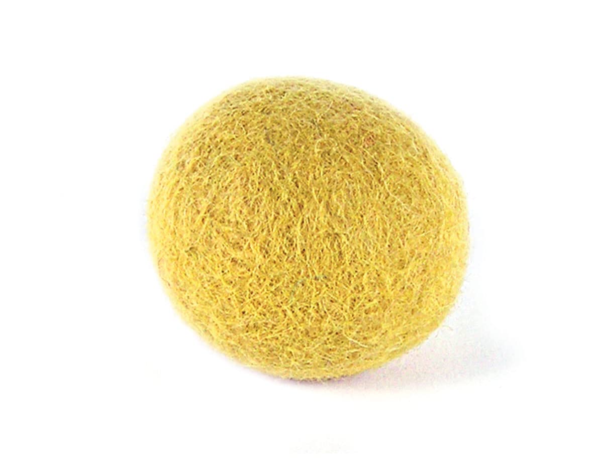 Wollfilz gelb Kugel Durchmesser 25 mm. 30u.