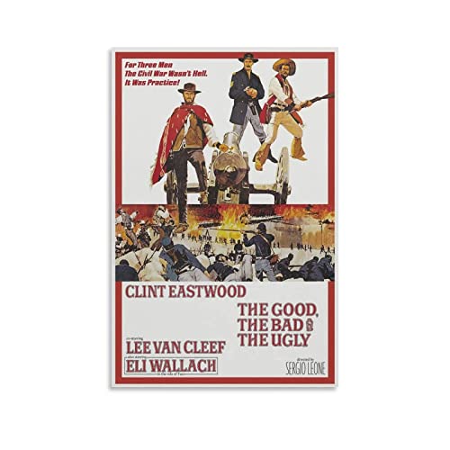 XXJDSK Poster Kunstdrucke The Good The Bad The Ugly Filmposter für Schlafzimmer 60X90cm Kein Rahmen