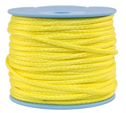 Dyneema Flechtschnur Seil Dyneemaseil Flechtleine aus Dyneema - Durchmesser 3mm - 50 Meter Fb. gelb