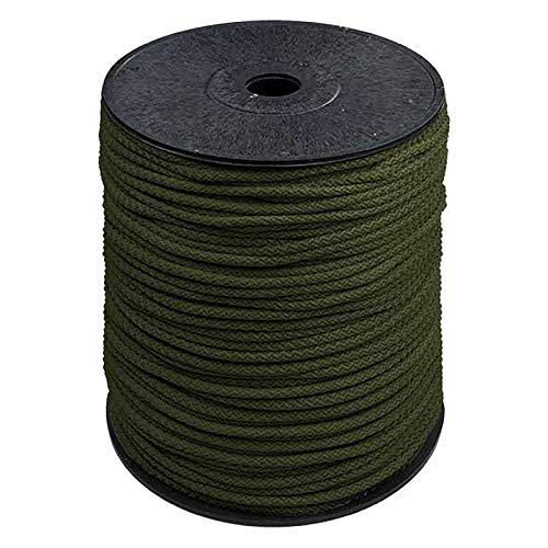 200m Polyester-Seil 5,5mm Polyesterschnur Polyesterkordel Kordel Schnur Farbwahl, Farbe:olivgrün