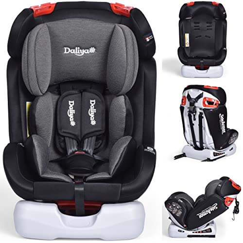 Daliya® Sitorino Kindersitz 0-36 KG mit Isofix & Top Tether I Autositz Gruppe 0+1+2+3 I 5 Punkt Sicherheitsgurt I Schwarz