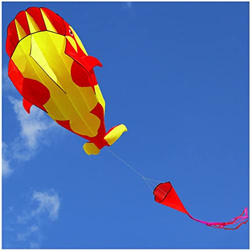 LIOYUHGTFY Flugdrachen Drachen Für Kinder Großer weicher Drachen-Killerwal-Drachen mit 100 m Flugschnur und Spule, Spielzeug für Strand und Outdoor, Outdoor-Kinderspielzeug für Anfänger 0401(Colo