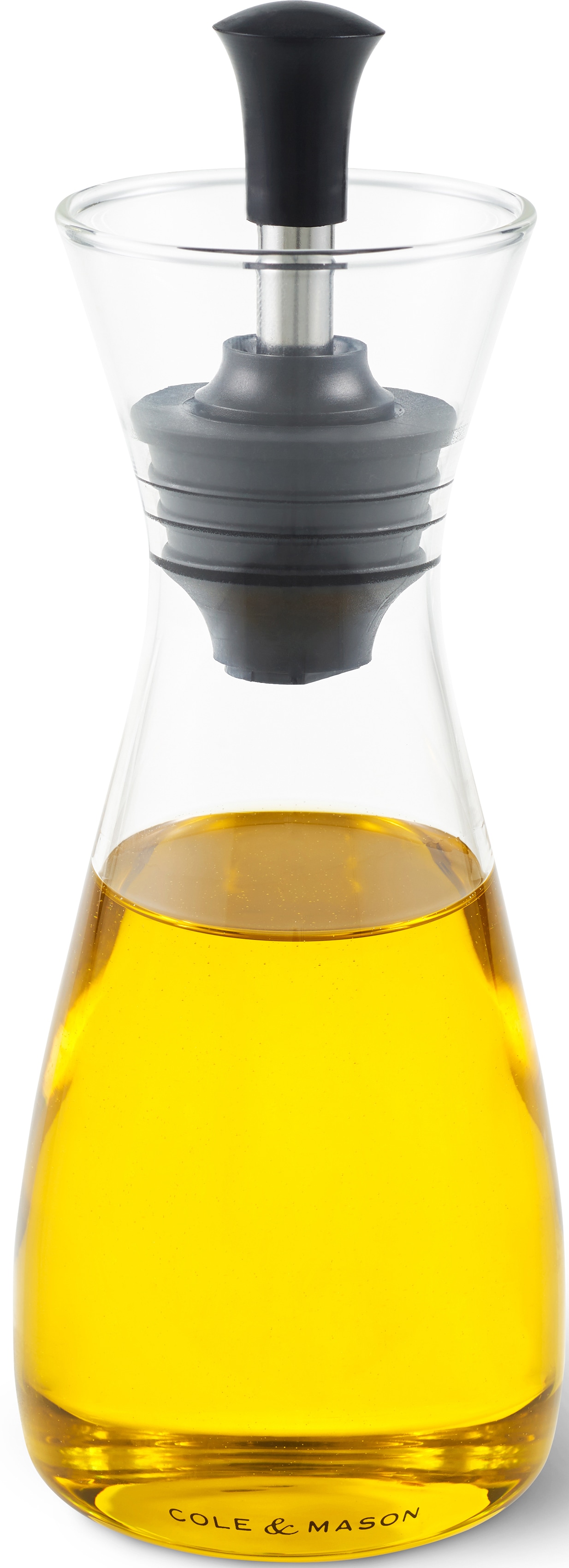 Cole & Mason H103018 Ölflasche / Essigflasche mit Silikon-Verschluss, für einfaches Dosieren und Verwahren. Höhe 21 cm