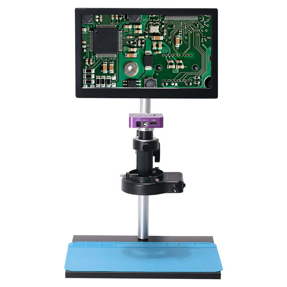 HAYEAR 51MP 11,6 Zoll LCD Video-Digitalmikroskop mit 150X C-Mount-Objektiv HDMI USB Elektronische Industriemikroskopkame