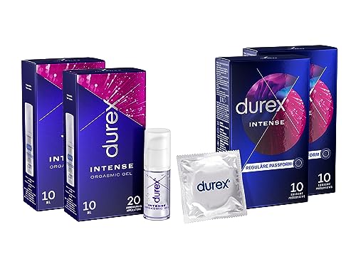 Orgasmic Vorteilsset mit Stimulationsgel und Kondomen Durex Intense Orgasmic Gel 10 ml + Durex Intense Orgasmic Kondome 10 Stück