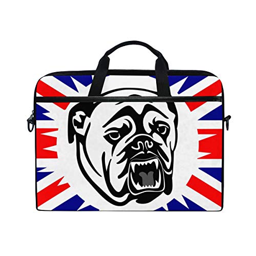 LUNLUMO British Bulldog Laptop- und Tablettasche, strapazierfähig, für Business/Uni/Damen/Herren