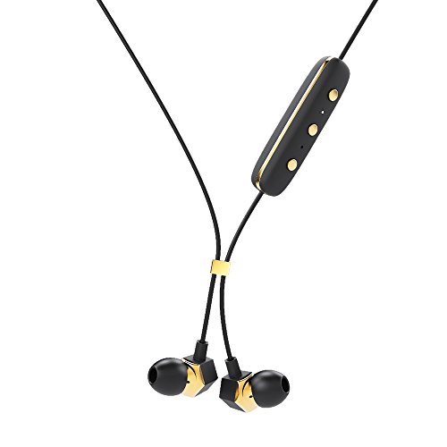 Happy Plugs Earpiece Wireless Bluetooth In-Ear Kopfhörer mit Integriertem Mikro und 3-Tasten Fernbedienung - Schwarz